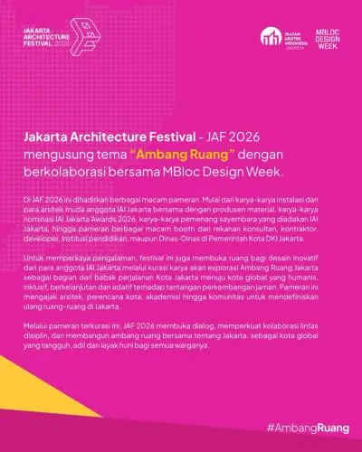 OPEN CALL — PAMERAN JAKARTA ARCHITECTURE FESTIVAL 2026AMBANG RUANG bukan sekadar batas, tetapi r (6)