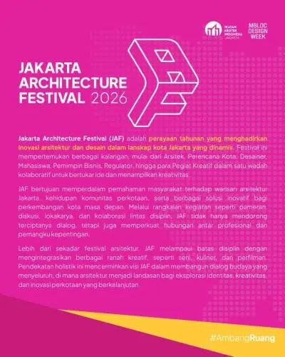 OPEN CALL — PAMERAN JAKARTA ARCHITECTURE FESTIVAL 2026AMBANG RUANG bukan sekadar batas, tetapi r (2)