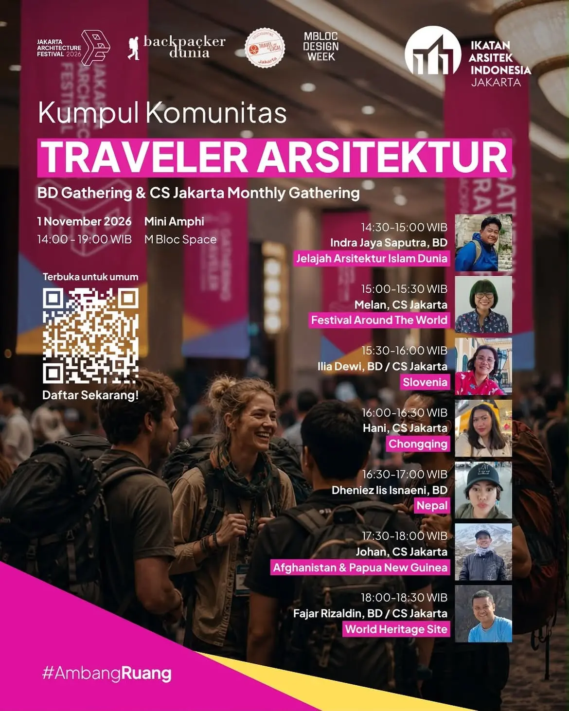🌏 KUMPUL KOMUNITAS — TRAVELER ARSITEKTURSetiap perjalanan menyimpan cerita tentang arsitektur,